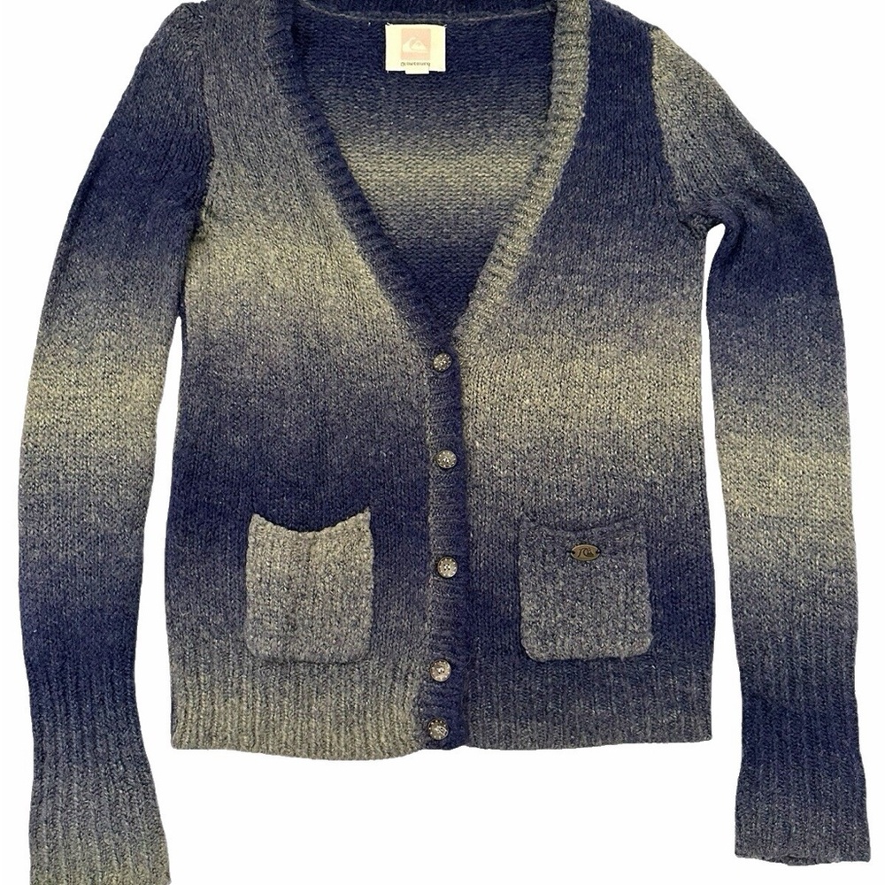 Women’s Quiksilver Dark Blue and Gray Sweater Size Medium